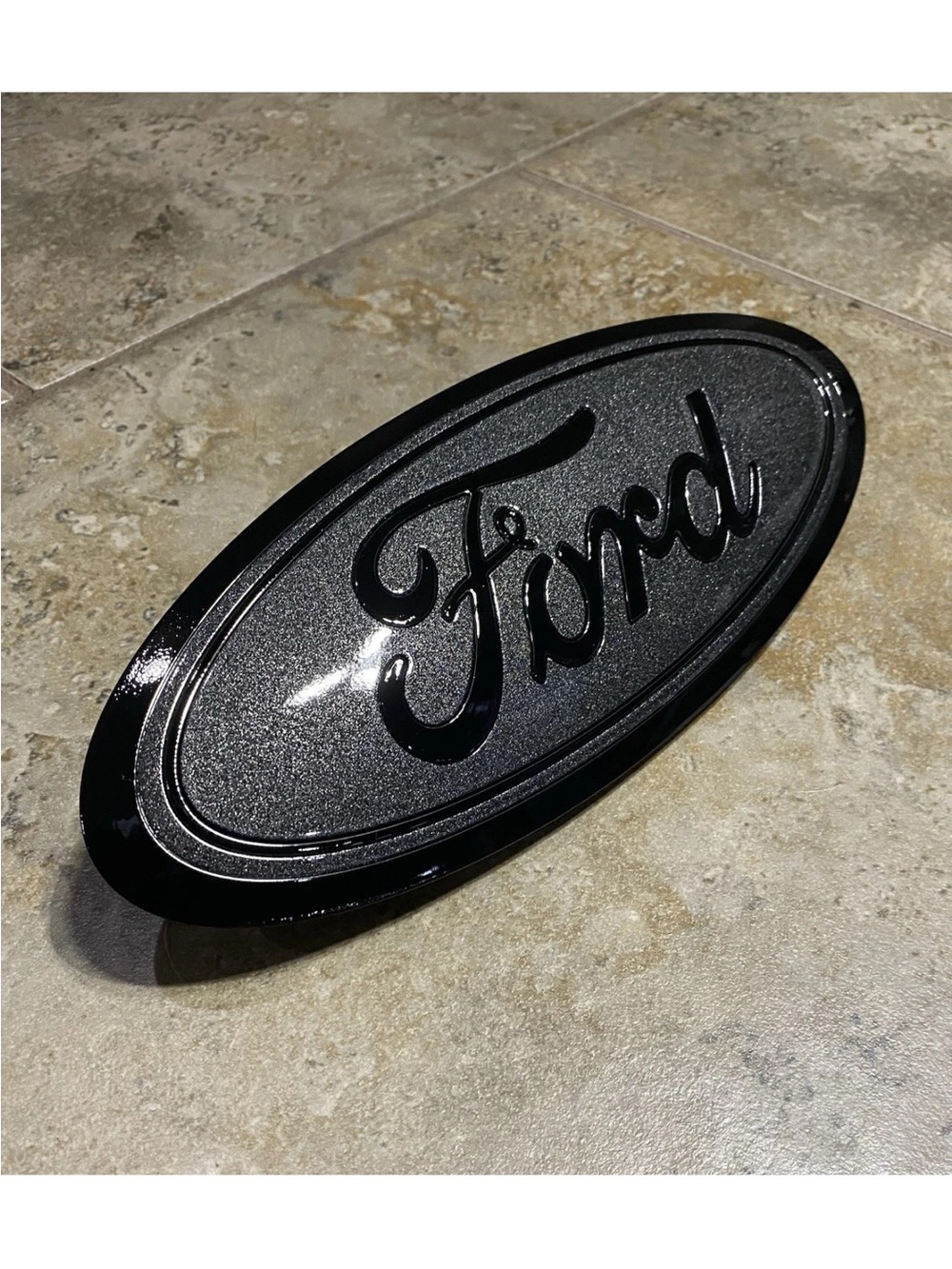 Custom 2021-2023 Ford F150 Black Metallic Stainless Tailgate Emblem Replacement